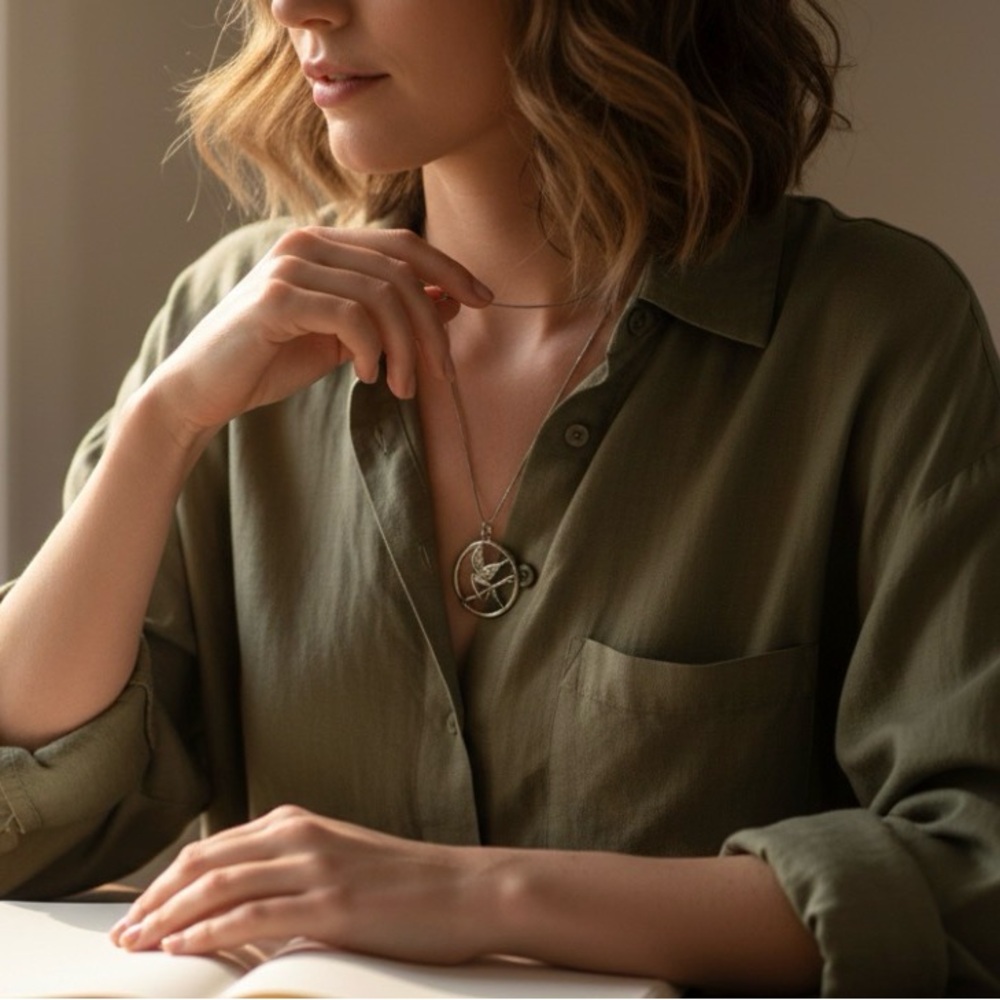 Mockingjay Arrow Pendant Necklace | Hunger Games Inspired Jewelry | LGF Licensed